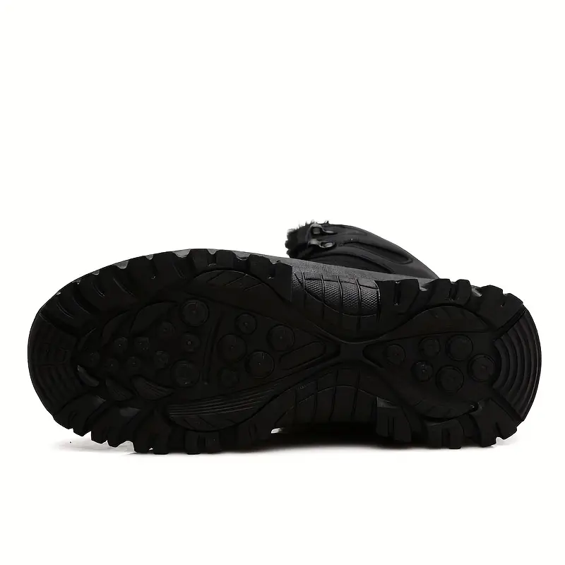 Dallader Men's Comfortable Waterproof Warm Fleece Snow Boots