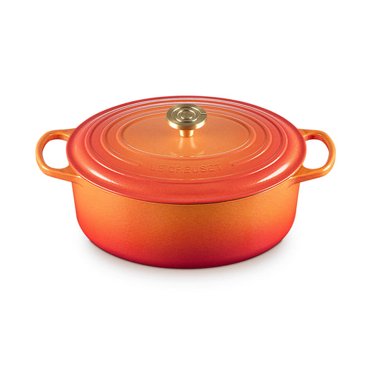 Signature Cast Iron 6.75-quart Flamme Doree Oval Dutch Oven