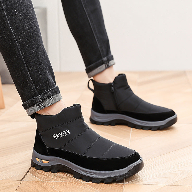 (Limited Time 49% Discount Event) Men's Orthopedic Arch Support Wide Toe Snow Boots Comfortable Waterproof Non-slip Warm Work Shoes