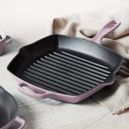 Signature Cast Iron 10.25-inch Shallot Square Grill Pan