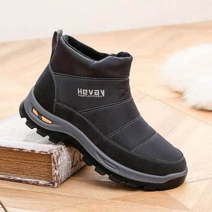 (Limited Time 49% Discount Event) Men's Orthopedic Arch Support Wide Toe Snow Boots Comfortable Waterproof Non-slip Warm Work Shoes