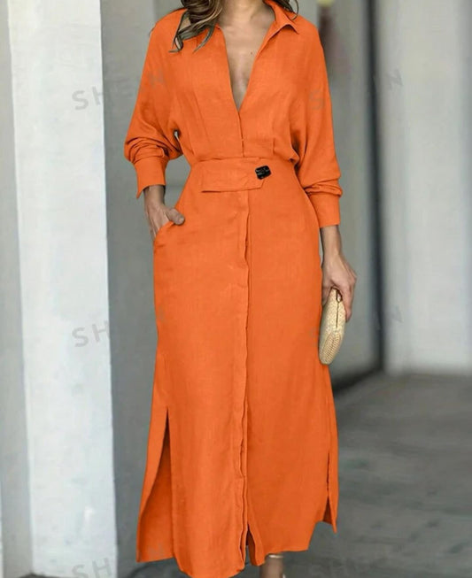 2025 Solid color maxi dress  (Upgraded Version)