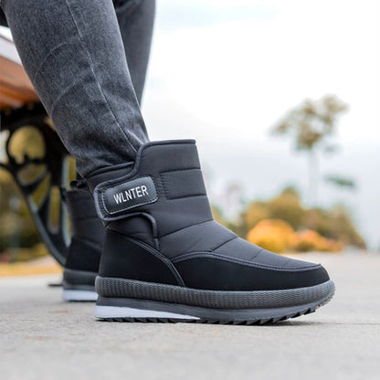 (Limited Time Sale 70%off)Men's Thick Warm Orthopedic Support Wide Toe Snow Boots Non-slip Waterproof Anti-skid Fur Lined Winter Boots