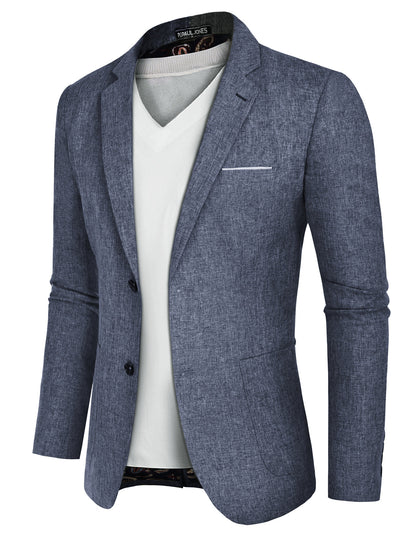 Men's Casual Sport Coat Blazer Two Buttons Lightweight Business Jackets