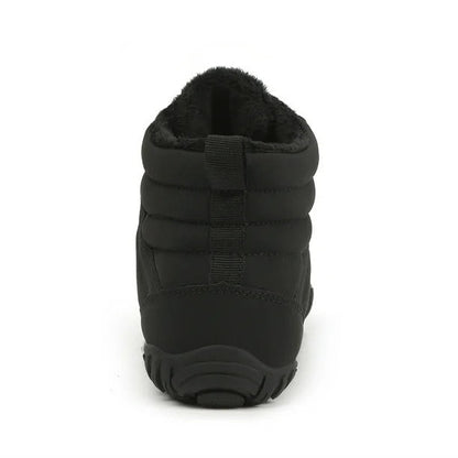 Men's Warm Fleece Barefoot Boots Wide Toe Orthopedic Support Snow Boots Waterproof Non-Slip Winter Boots