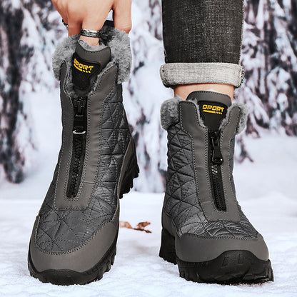 (Limited Time 70% Discount Event) Men's 2024 Winter New Wide Toe Ankle Support Orthopedic Arch Support Snow Boots Warm Waterproof Non-slip Anti-puncture Hiking Boots