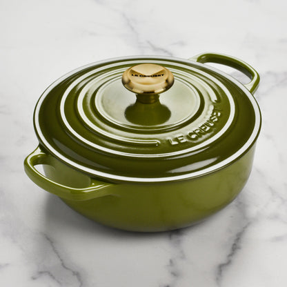 Signature Cast Iron 3.5-quart Olive Sauteuse Dutch Oven