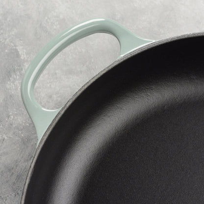 Cast Iron 10.25-inch Sea Salt Fry Pan with Wood Handle