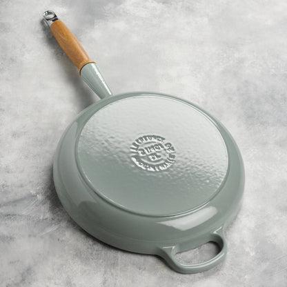 Cast Iron 10.25-inch Sea Salt Fry Pan with Wood Handle