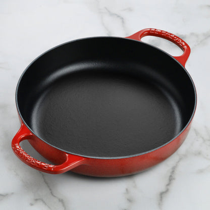 Signature Cast Iron 11-inch Cerise Everyday Pan