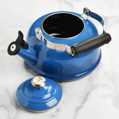 Enameled Steel 1.7-quart Marseille Whistling Tea Kettle