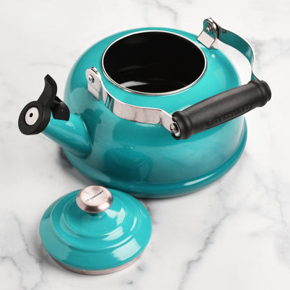 Enameled Steel 1.7-quart Caribbean Whistling Tea Kettle