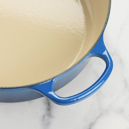 Signature Cast Iron 6.75-quart Marseille Round Wide Dutch Oven with Copper Knob