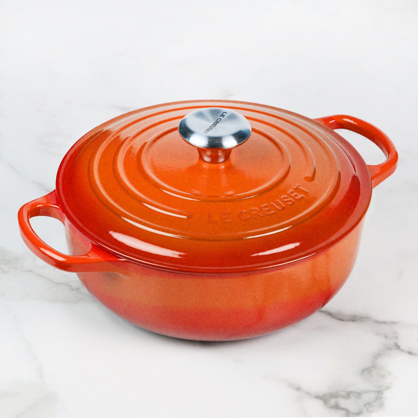 Signature Cast Iron 3.5-quart Flame Sauteuse Dutch Oven
