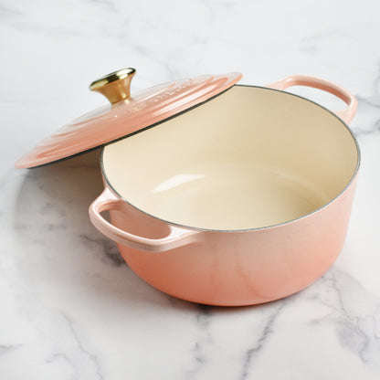 Signature Cast Iron 5.5-quart Peche Round Dutch Oven