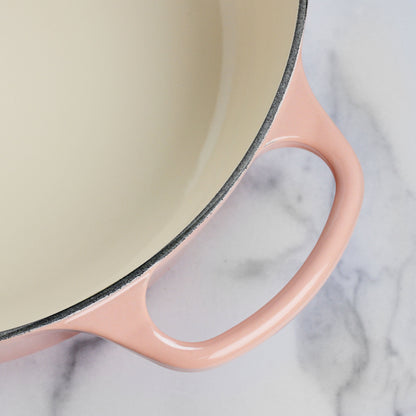 Signature Cast Iron 6.75-quart Peche Round Wide Dutch Oven with Copper Knob