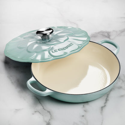 Signature Cast Iron 2.25-quart Sea Salt Petal Braiser
