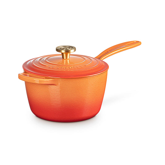Signature Cast Iron 2.25-quart Flamme Doree Saucepan