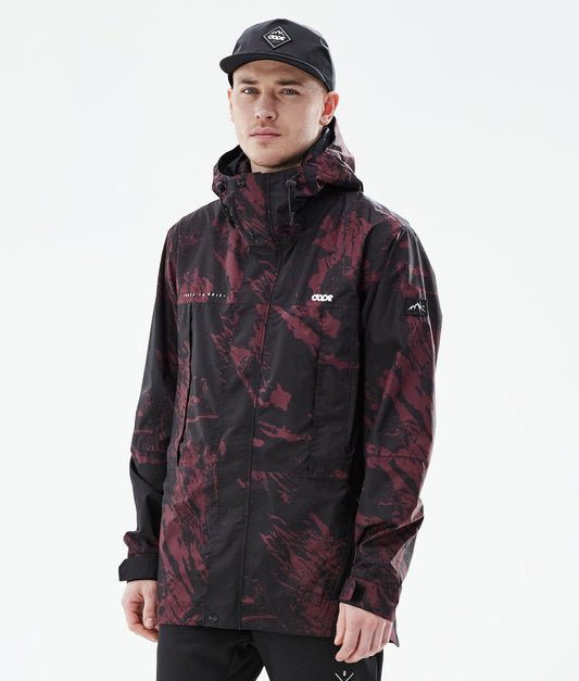 Outdoor Jacket For Men Paint Burgundy