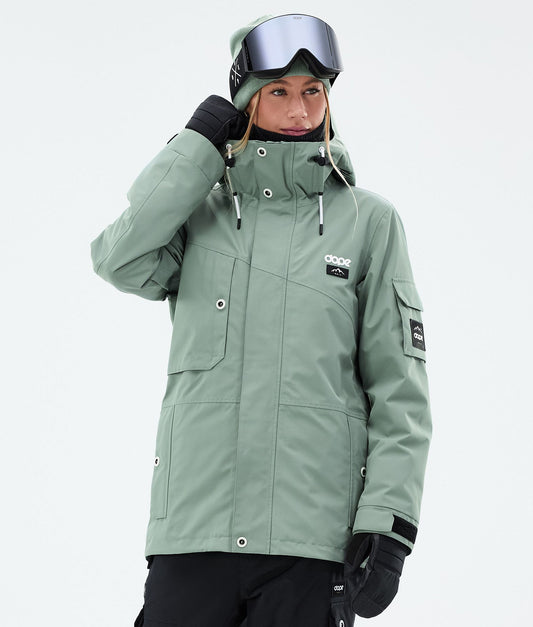 Snowboard Jacket For Women Faded Green