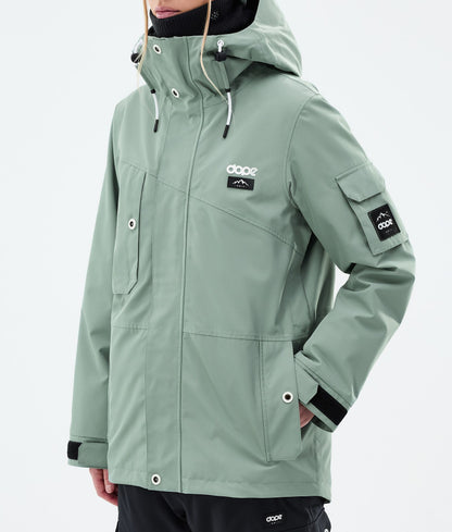 Snowboard Jacket For Women Faded Green