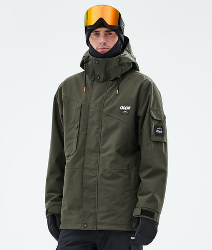 Snowboard Jacket For Men Olive Green