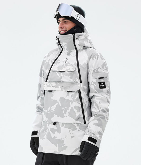 Snowboard Jacket For Men Grey Camo