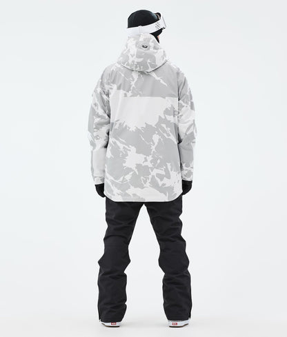 Snowboard Jacket For Men Grey Camo