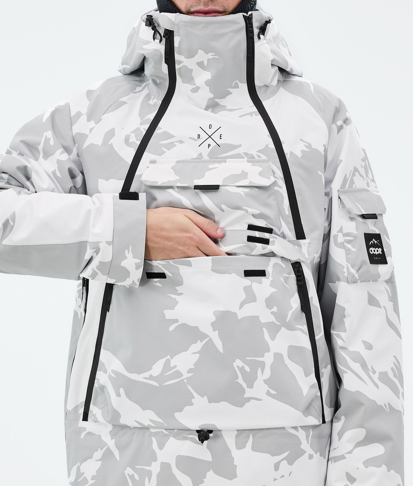 Snowboard Jacket For Men Grey Camo