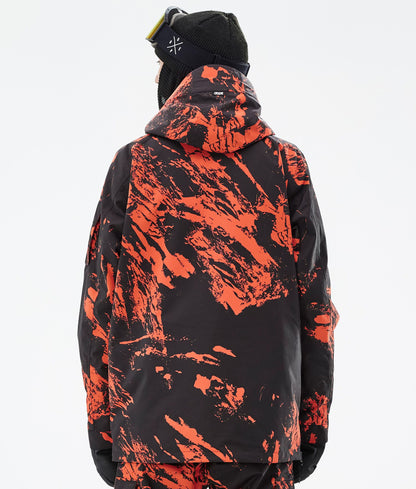 Snowboard Jacket For Men Paint Orange