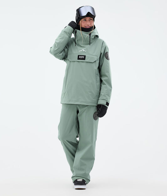 Snowboard Jacket For Women Faded Green