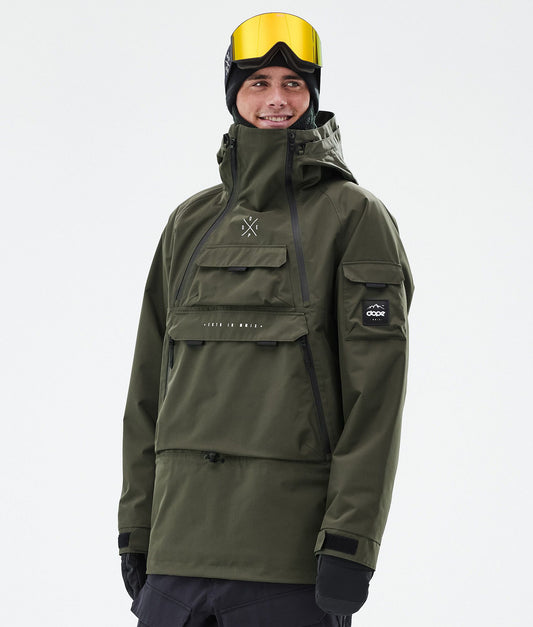 Snowboard Jacket For Men Olive Green