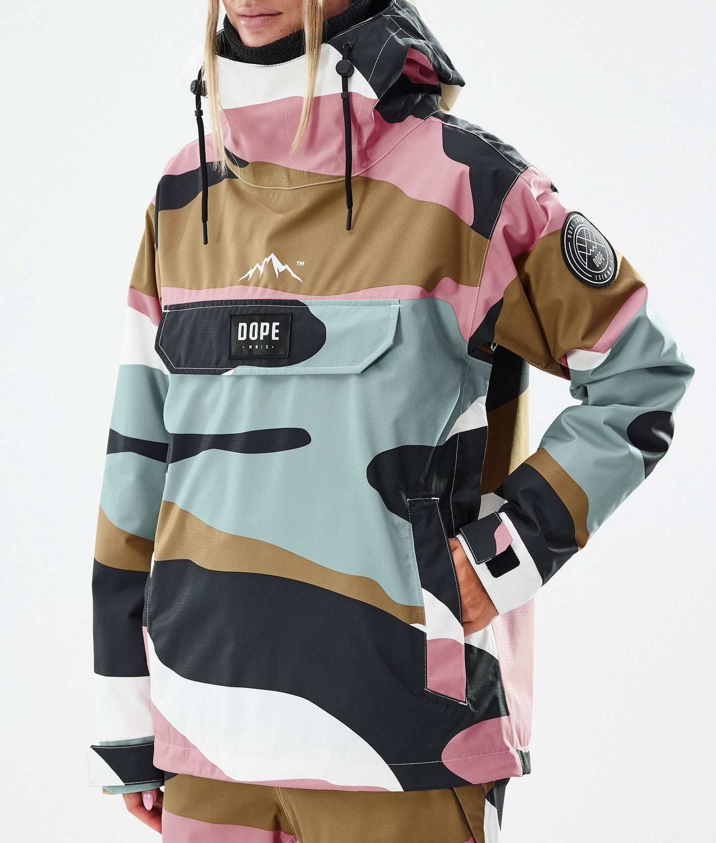 Snowboard Jacket For Women Shards Gold Muted Pink