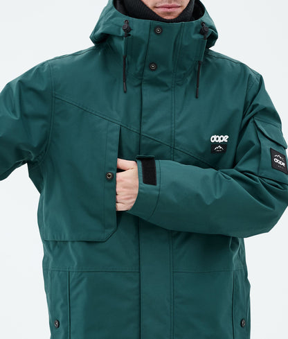 Snowboard Jacket For Men Bottle Green