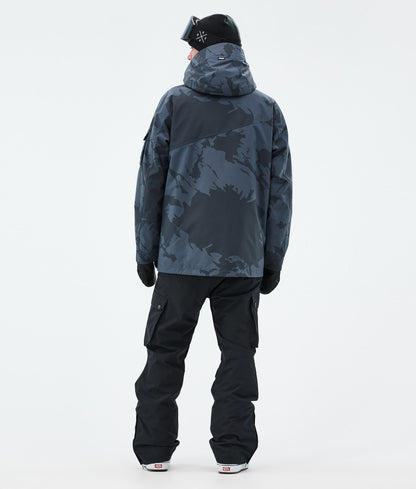 Snowboard Jacket For Men Metal Blue Camo