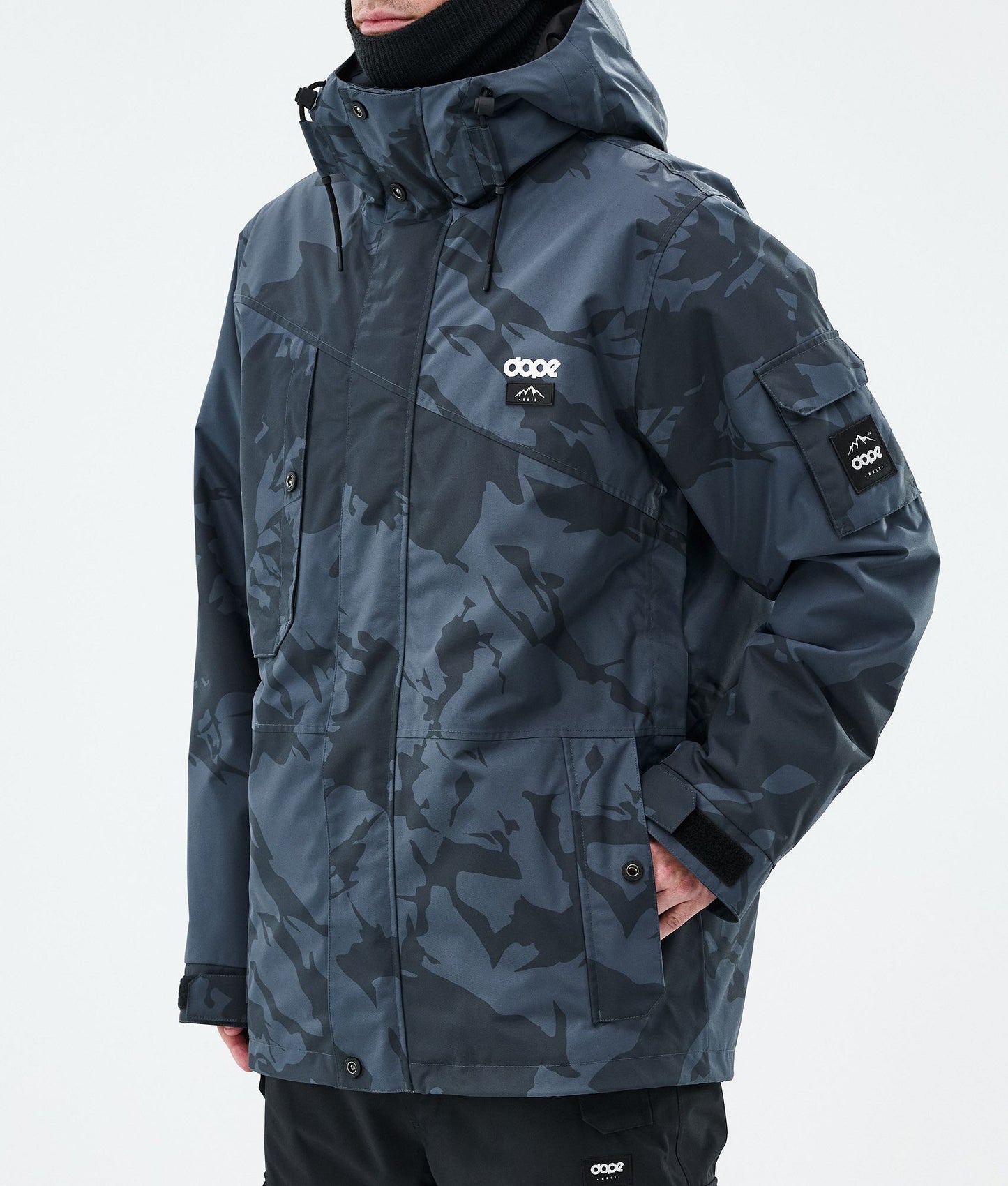 Snowboard Jacket For Men Metal Blue Camo