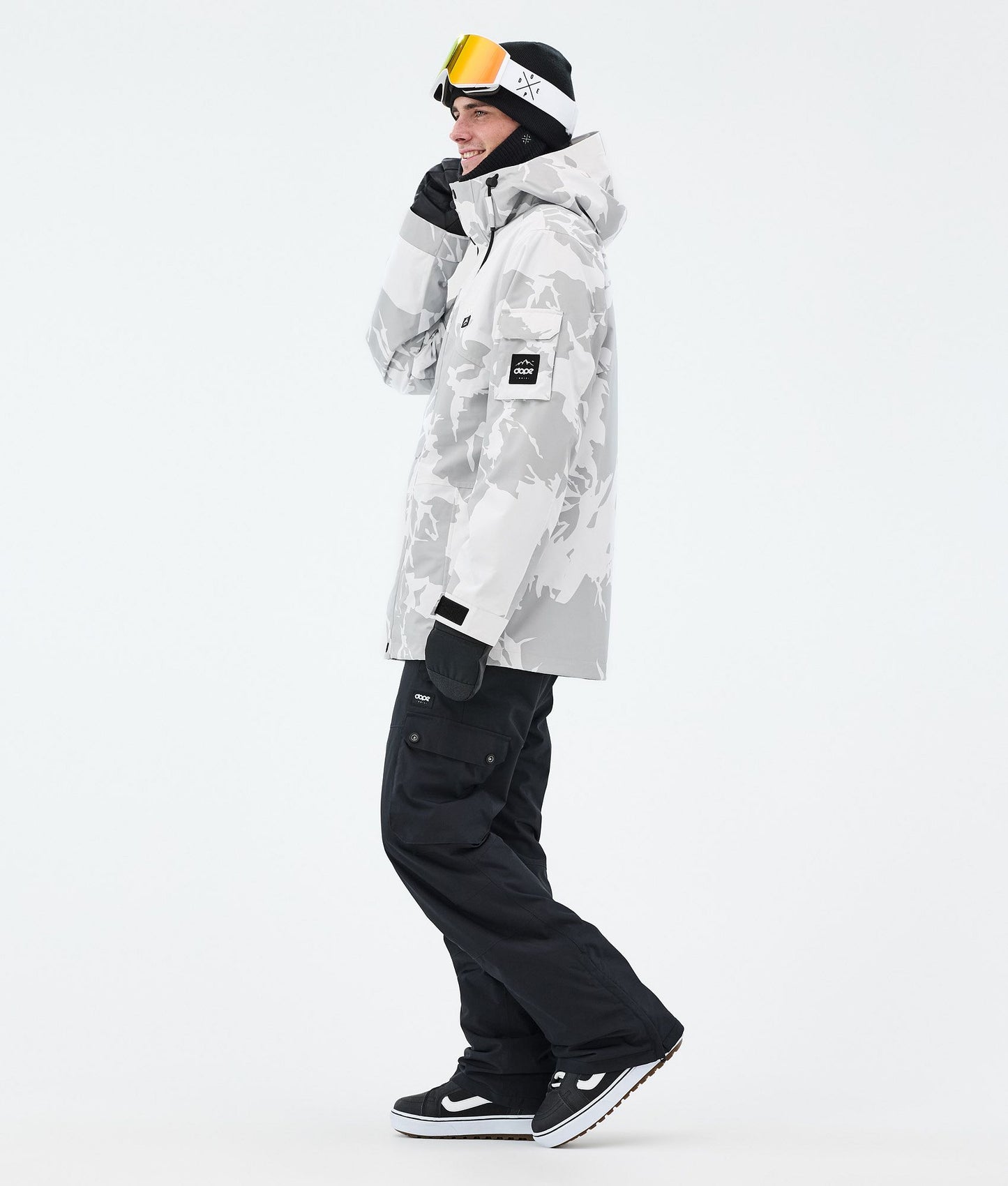 Snowboard Jacket For Men Grey Camo