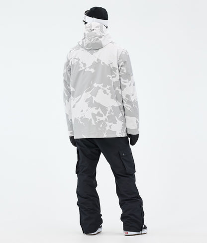 Snowboard Jacket For Men Grey Camo