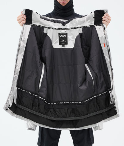 Snowboard Jacket For Men Grey Camo