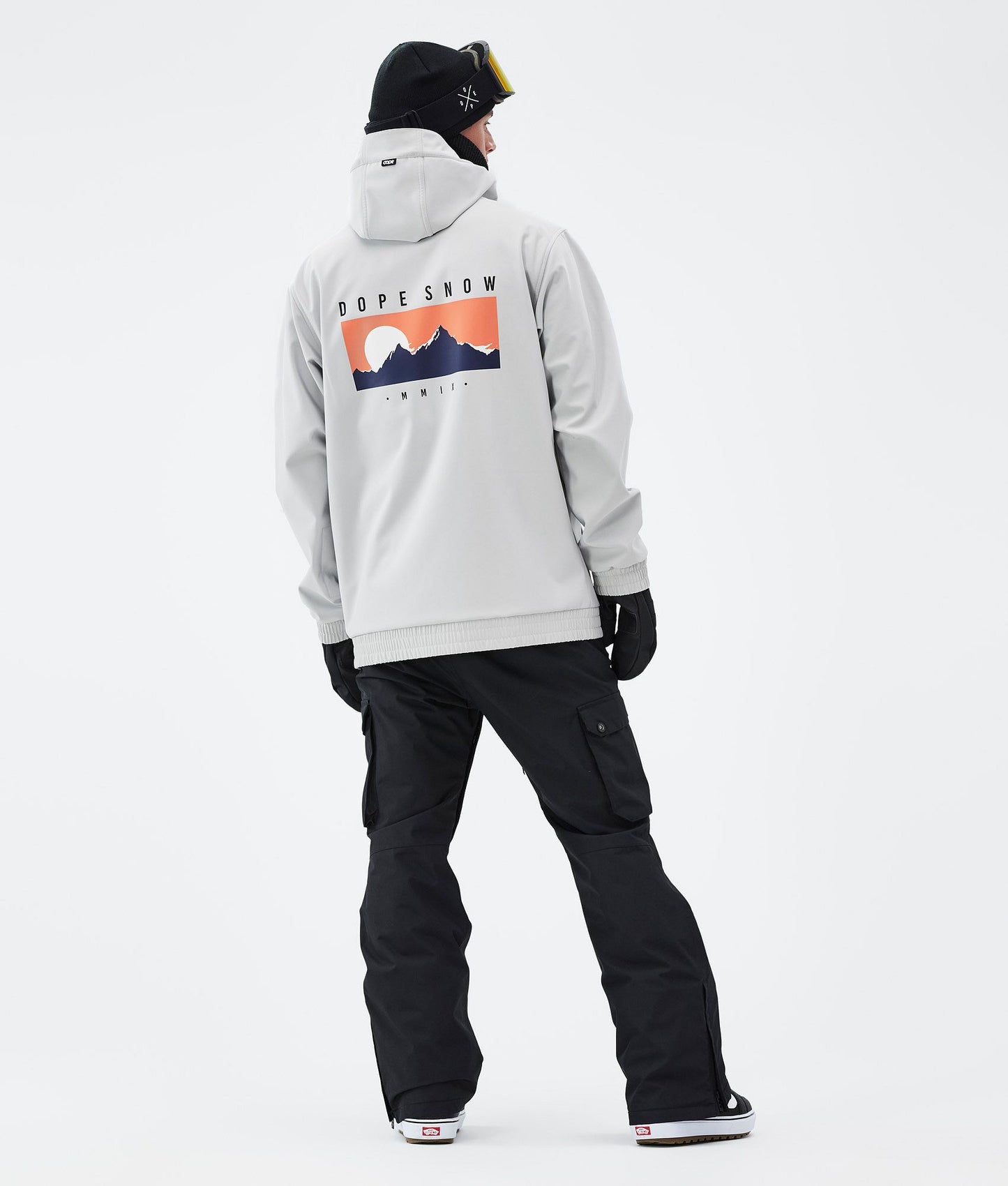 Snowboard Jacket For Men Silhouette Light Grey