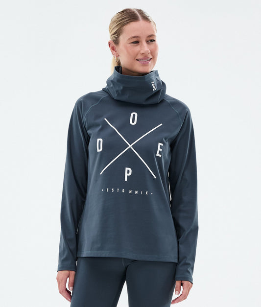 Base Layer Top For Women 2X-Up Metal Blue