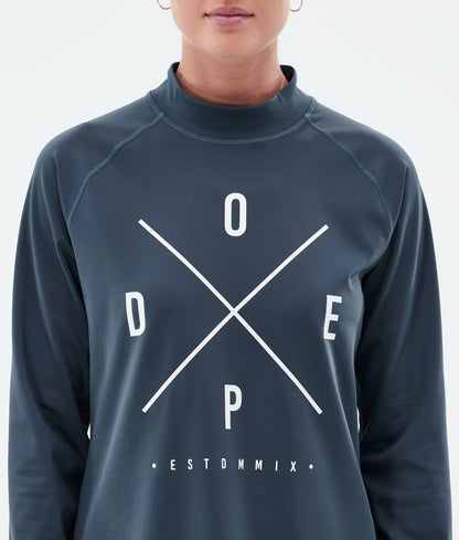 Base Layer Top For Women 2X-Up Metal Blue