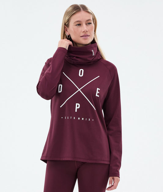 Base Layer Top For Women 2X-Up Burgundy