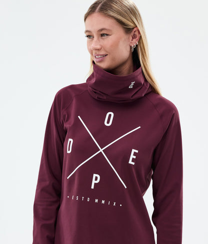 Base Layer Top For Women 2X-Up Burgundy