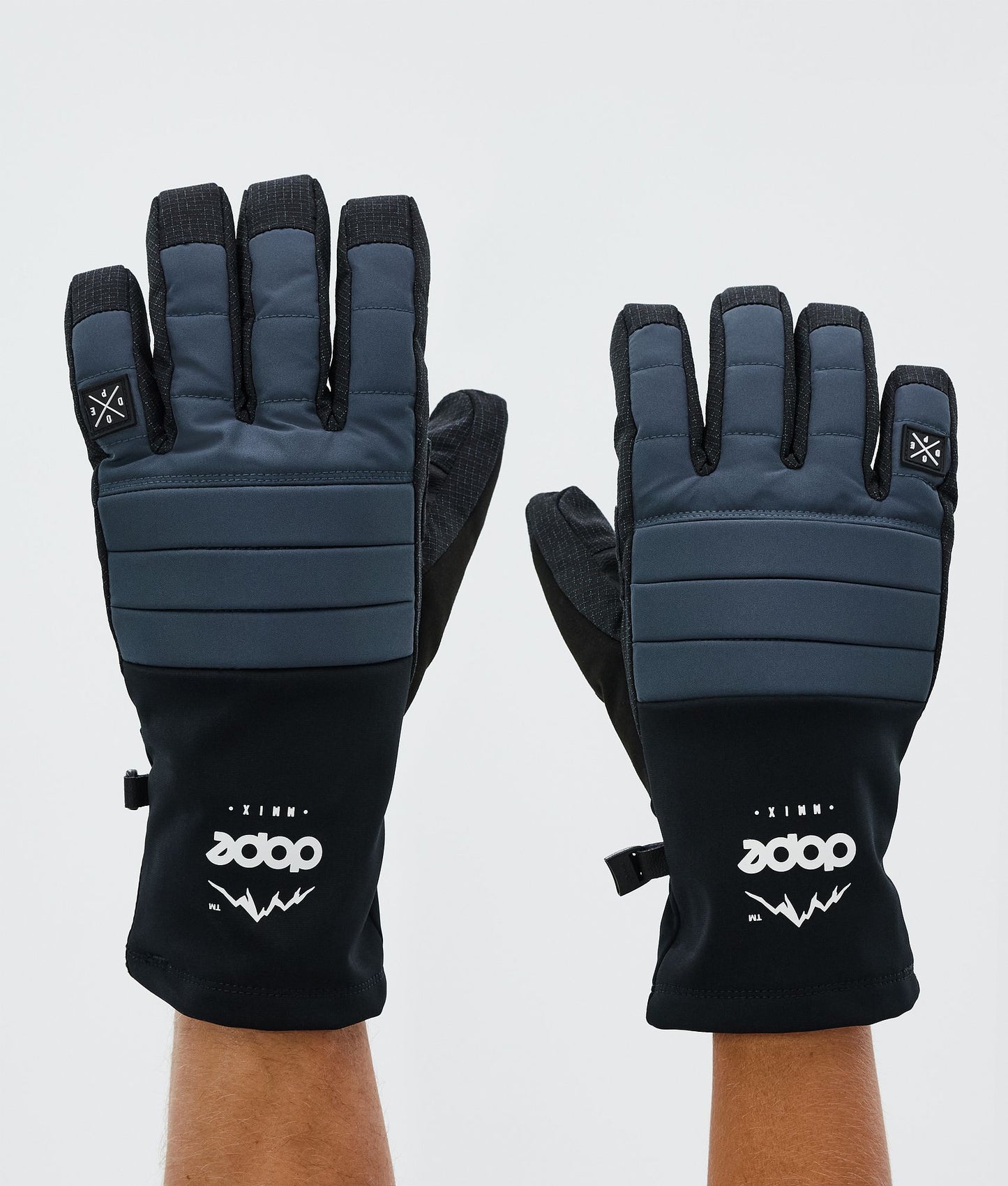 Ski Gloves Metal Blue
