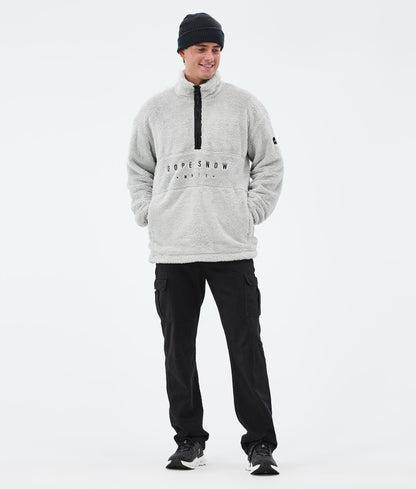 Fleece Sweater For Men Light Grey