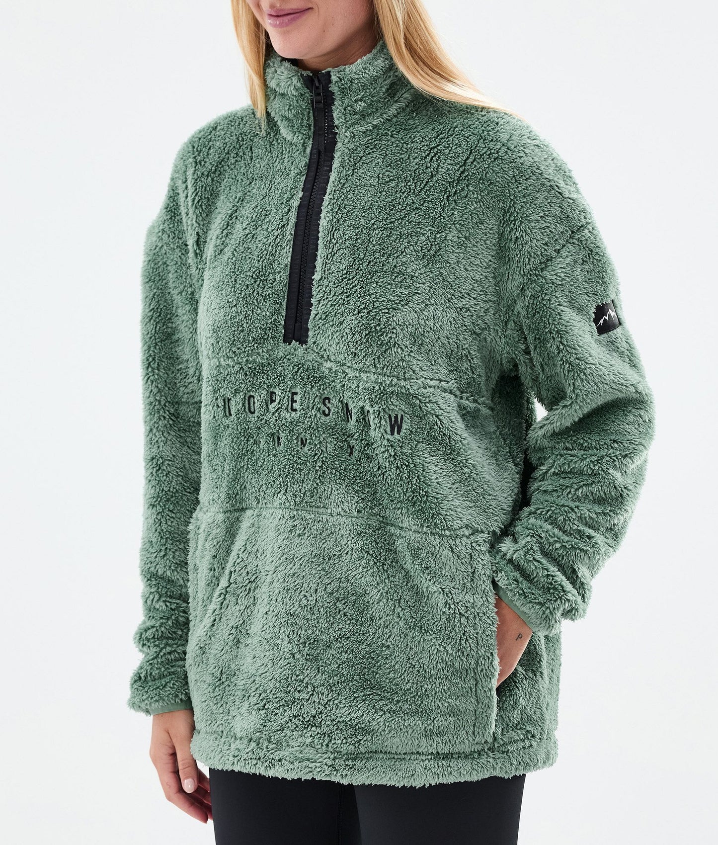 Fleece Sweater For Women Faded Green