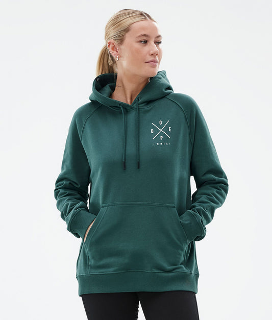 Hoodie Women 2X-Up Bottle Green
