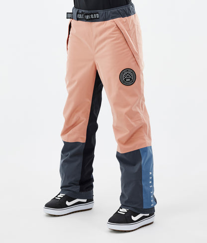 Snowboard Pants For Women Faded Peach/Blue Steel/Black/Metal Blue