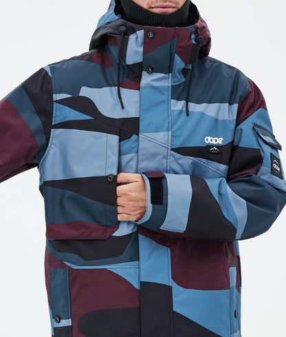 Snowboard Jacket For Men Shards Burgundy Blue